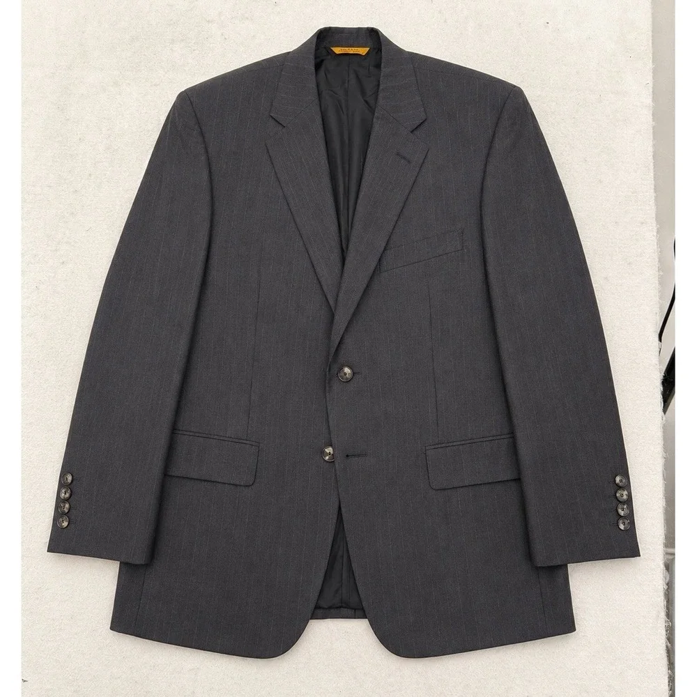 Hickey Freeman Loro Piana Tasmanian Super 150's Blazer Mens 42R Gray Wool Coat